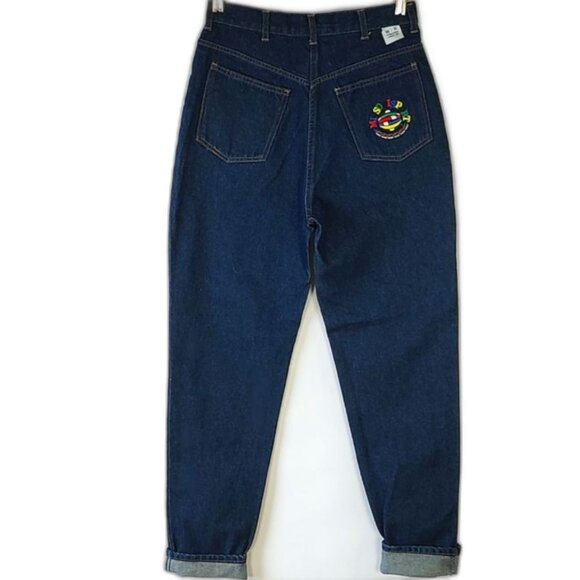 NWOT Vintage Missoni 90s Embroidered Logo High Waist Jeans Size 10 100% …